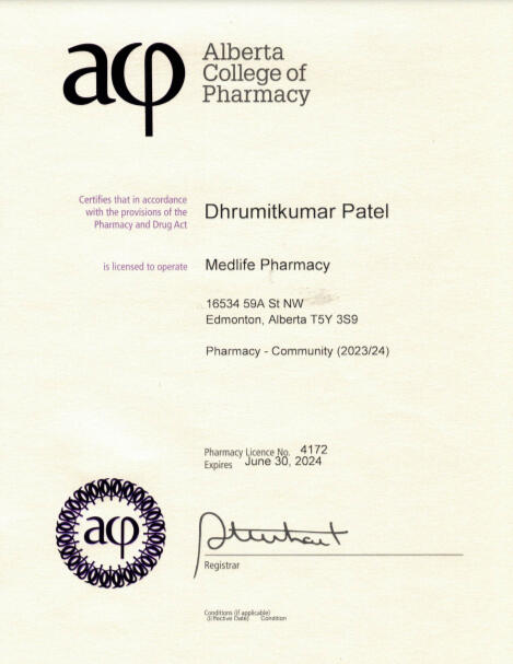 Pharmacy License